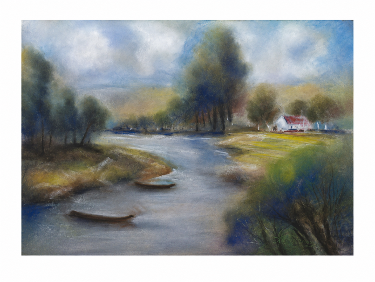 Kunstgemälde „Am Fluss“ - Image 2